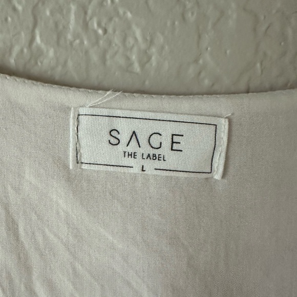 Sage The Label Yellow Floral Twist Front Crop Top Women’s Large - Picture 3 of 5